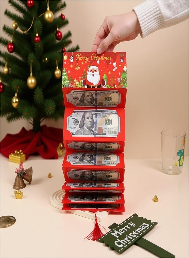 Mivofun Elegant Christmas Money Envelope Set with Tassel, Festive 10-Slot Pull-Apart Design in Red & Green Cash Holder, 2-Pack for Holiday Decor and Gifting - Image 4